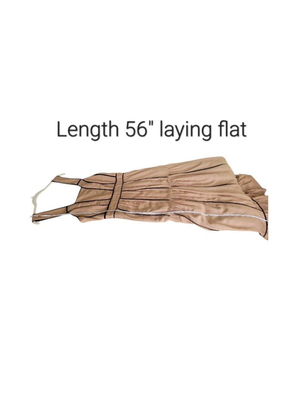 Anthropologie Square Neck Modal Maxi Dress Contrast Piping Pockets Size 10 Modal - Picture 11 of 16